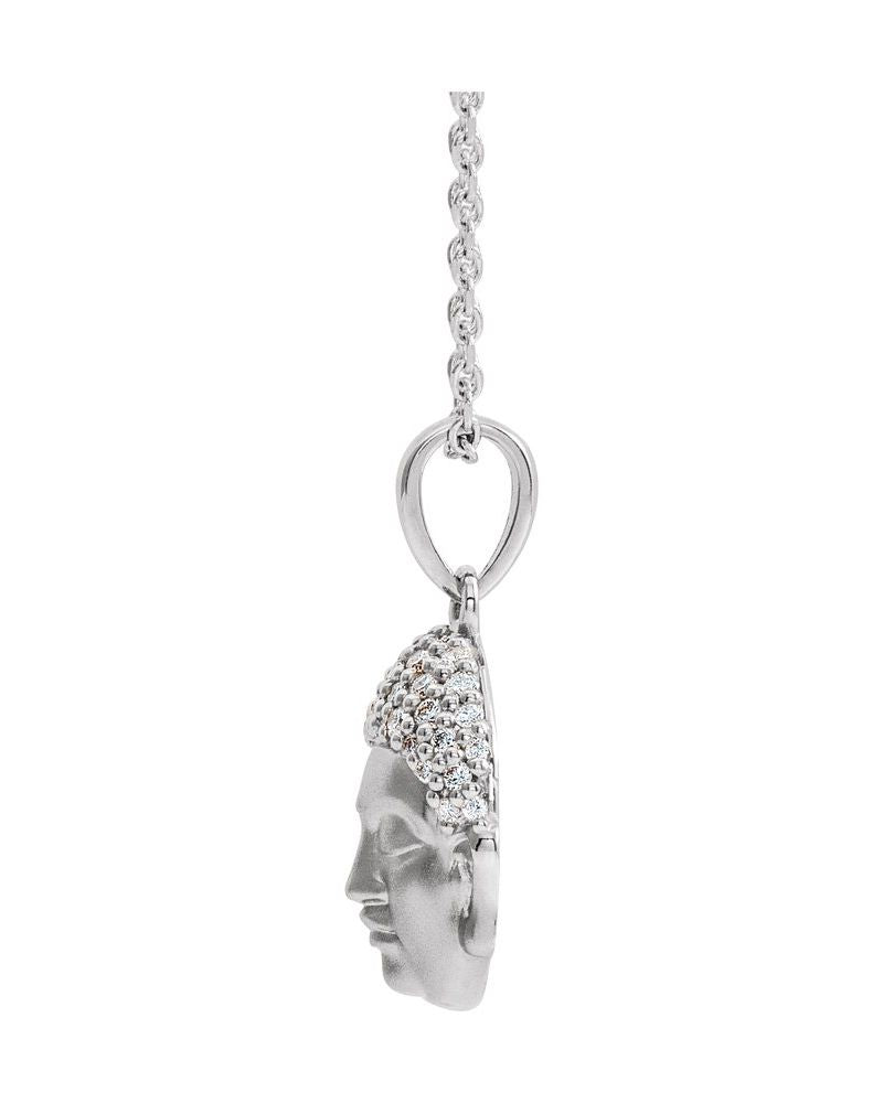 Colar Buda em Ouro 14k com Diamantes Naturais