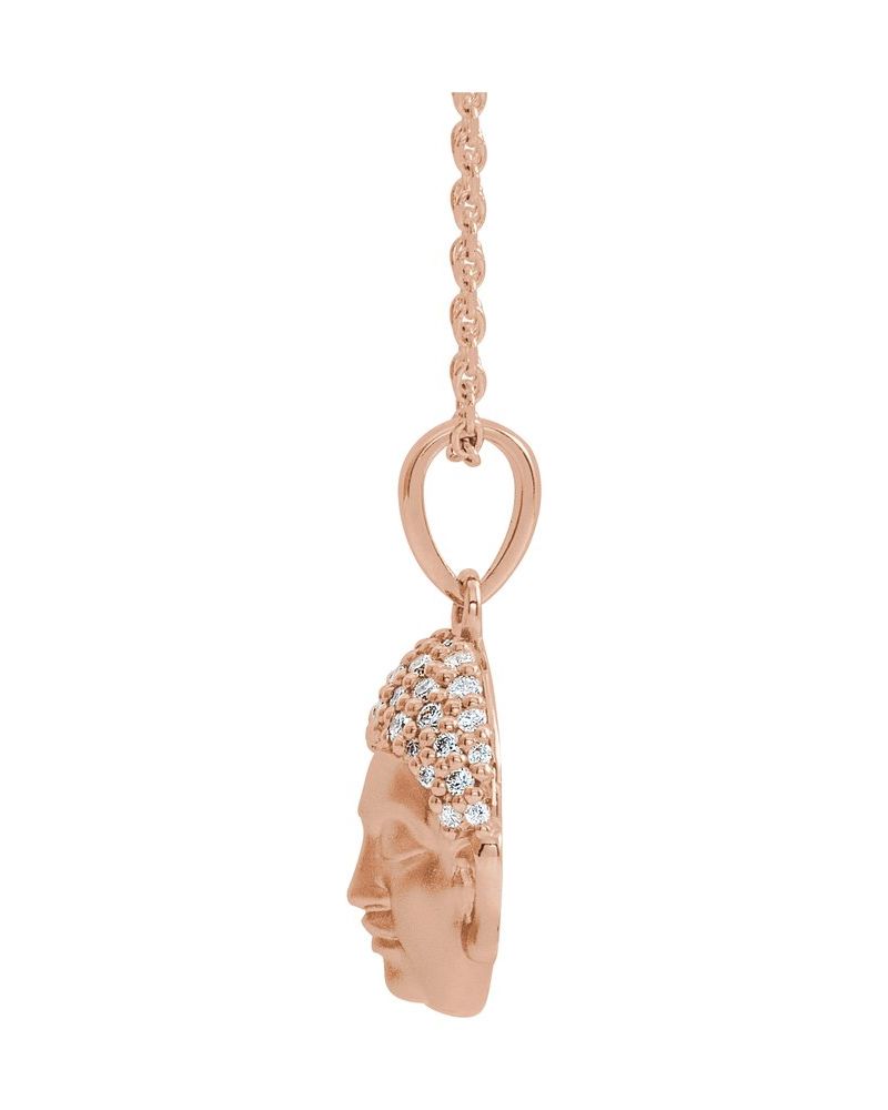 Colar Buda em Ouro 14k com Diamantes Naturais