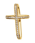 Pingente Cruz em Ouro 14k com Diamantes Naturais – Modelo 25