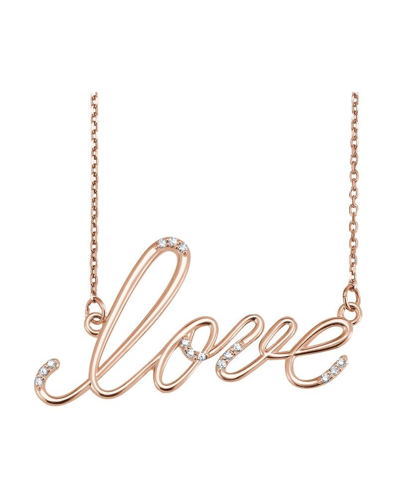Colar "Love" Cravejado em Ouro 14k com Diamantes Naturais