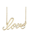 Colar "Love" Cravejado em Ouro 14k com Diamantes Naturais