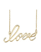 Colar "Love" Cravejado em Ouro 14k com Diamantes Naturais