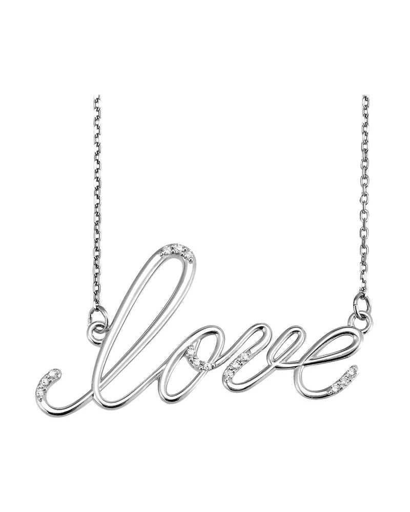 Colar "Love" Cravejado em Ouro 14k com Diamantes Naturais