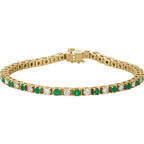 Pulseira riviera esmeralda – Ouro Amarelo 14k