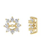 Jaqueta para Brinco Halo em Ouro 14k com Diamantes Naturais – Modelo 16