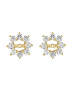 Jaqueta para Brinco Halo em Ouro 14k com Diamantes Naturais – Modelo 16