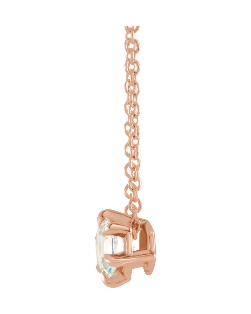 Colar Solitário em Ouro 14k com Diamantes de Laboratório – Modelo 3