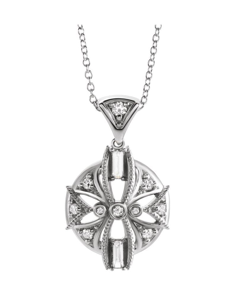 Colar Vintage em Ouro 14k com Diamantes Naturais – Modelo 2
