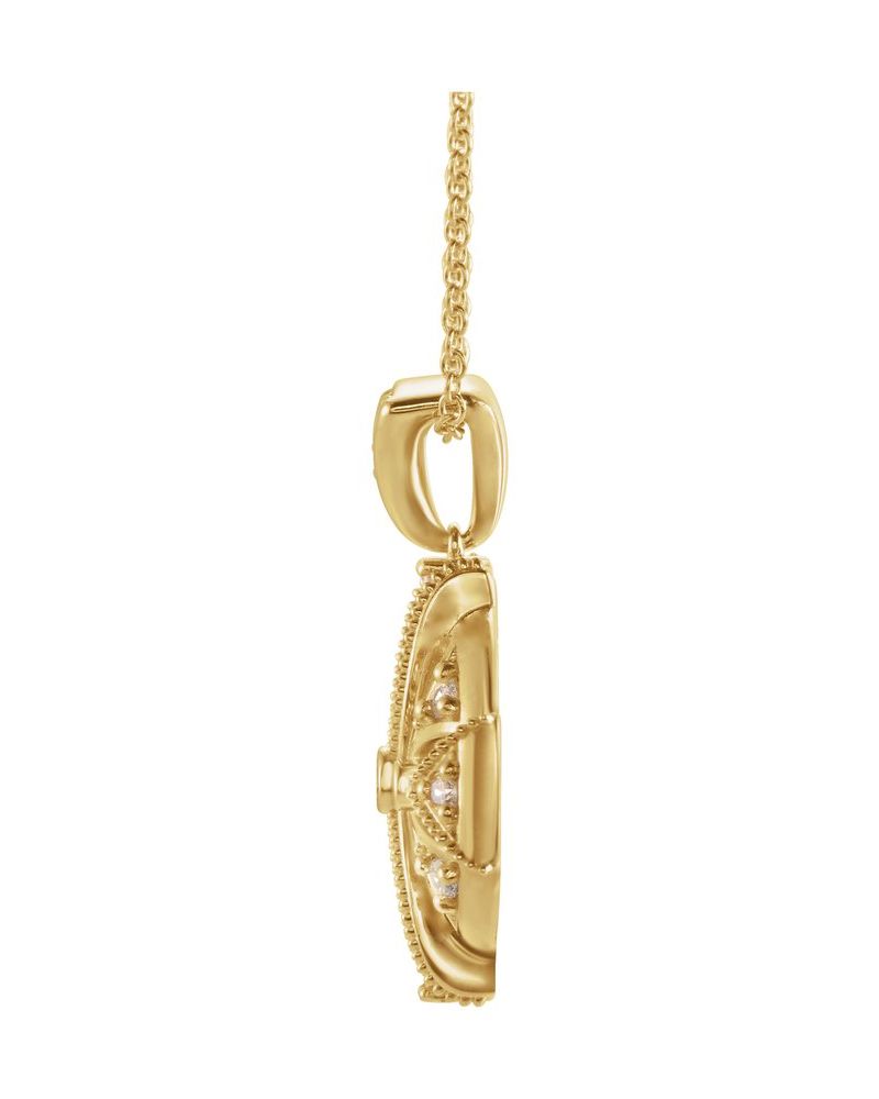 Colar Vintage em Ouro 14k com Diamantes Naturais – Modelo 2