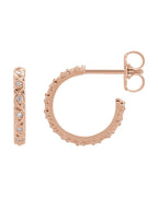 Brinco de Aro Escultural em Ouro 14k com Diamantes Naturais