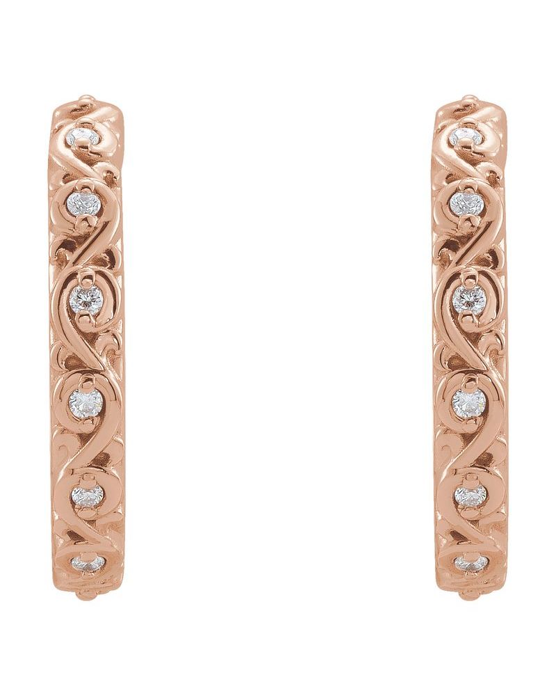 Brinco de Aro Escultural em Ouro 14k com Diamantes Naturais