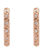 Brinco de Aro Escultural em Ouro 14k com Diamantes Naturais