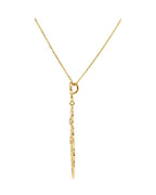 Colar Flor-de-lis em Ouro 14k com Diamantes Naturais – Modelo 6