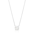 Colar de Prata 925 com Pedra Redonda Moissanite 10mm
