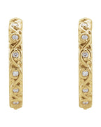 Brinco de Aro Escultural em Ouro 14k com Diamantes Naturais