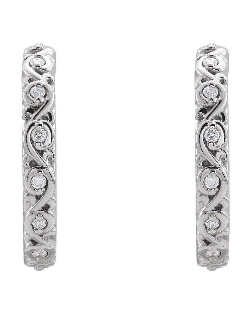 Brinco de Aro Escultural em Ouro 14k com Diamantes Naturais