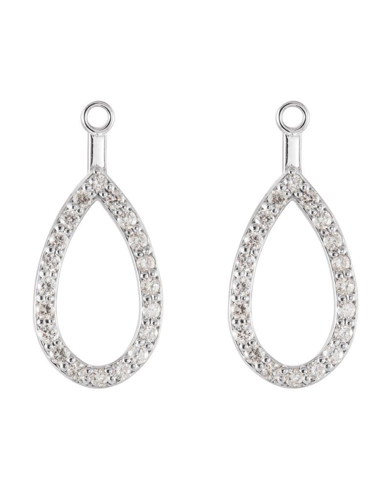 Jaqueta para Brinco Gota em Ouro 14k com Diamantes Naturais