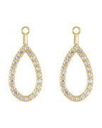 Jaqueta para Brinco Gota em Ouro 14k com Diamantes Naturais