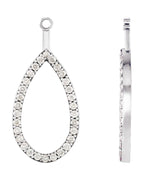 Jaqueta para Brinco Gota em Ouro 14k com Diamantes Naturais
