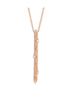 Colar Barra Vintage em Ouro 14k com Diamantes Naturais