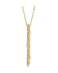 Colar Barra Vintage em Ouro 14k com Diamantes Naturais