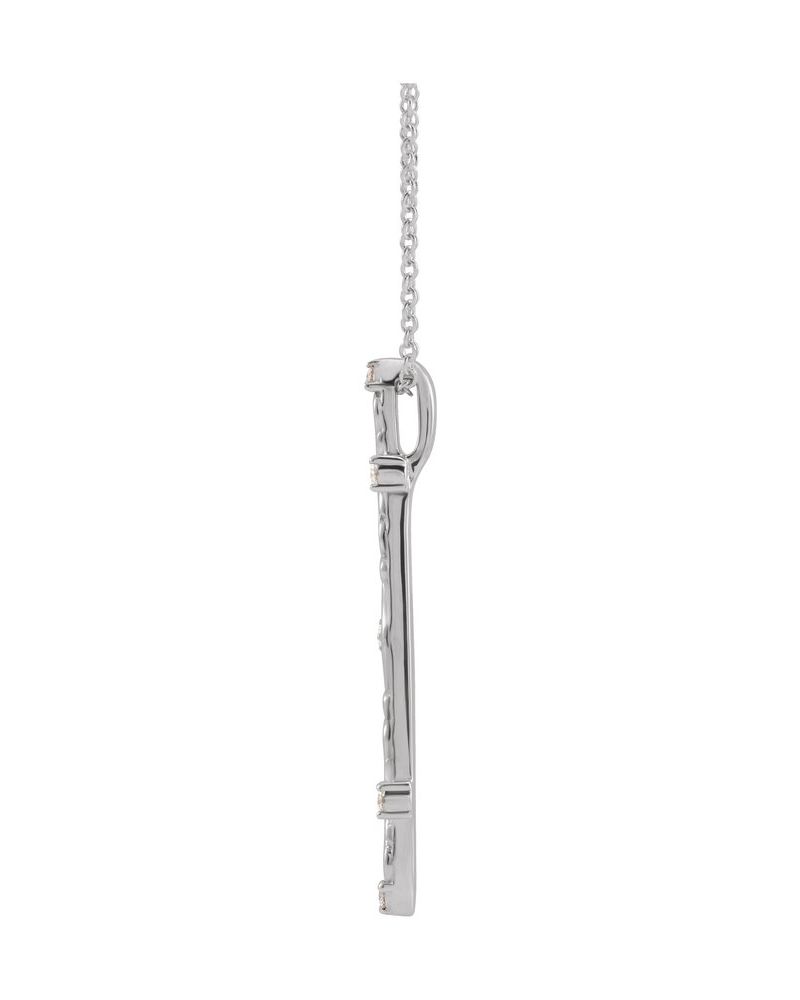 Colar Barra Vintage em Ouro 14k com Diamantes Naturais