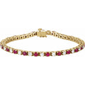 Pulseira riviera rubi – Ouro Amarelo 14k