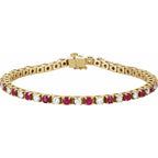 Pulseira riviera rubi – Ouro Amarelo 14k