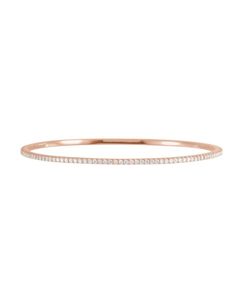 Bracelete Rígido Cravejado em Ouro 14k com Diamantes Naturais – Modelo 4