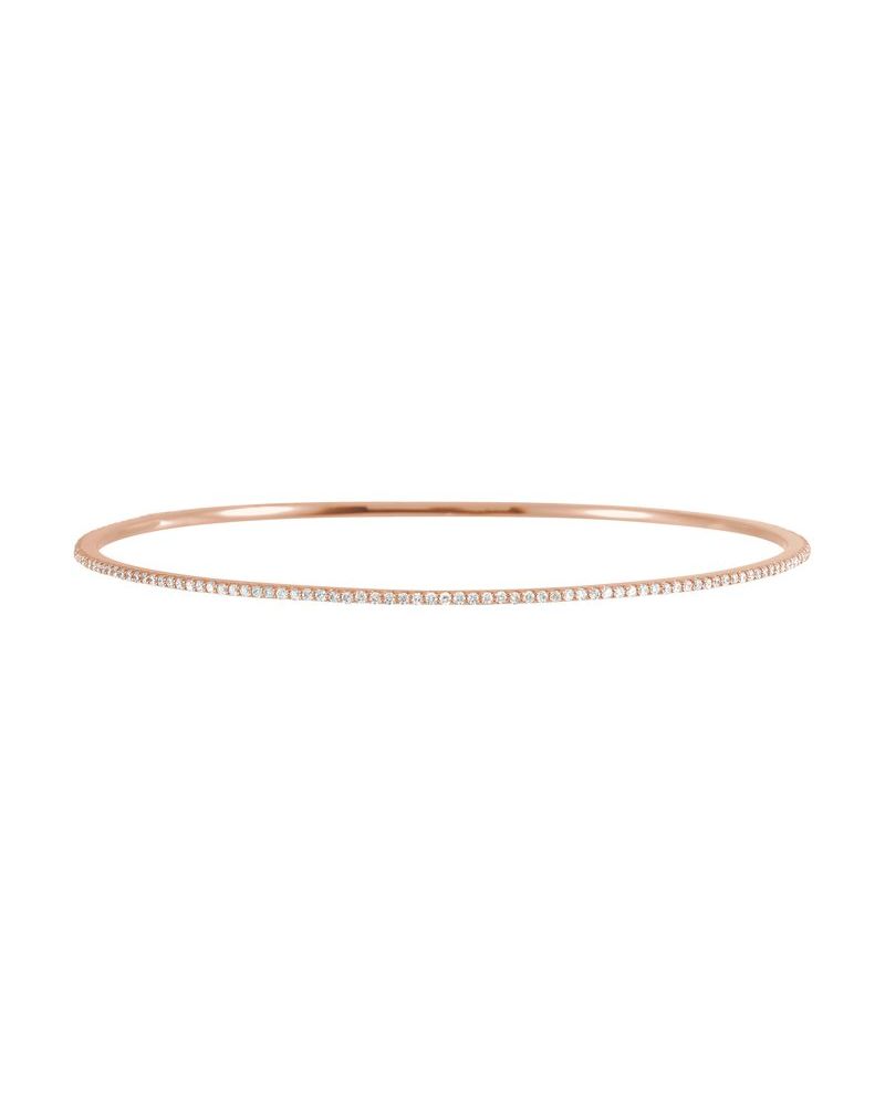 Bracelete Rígido Cravejado em Ouro 14k com Diamantes Naturais – Modelo 4