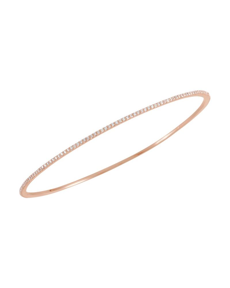Bracelete Rígido Cravejado em Ouro 14k com Diamantes Naturais – Modelo 4