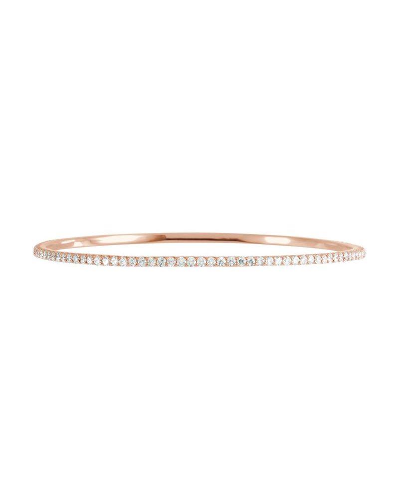 Bracelete Rígido Cravejado em Ouro 14k com Diamantes de Laboratório – Modelo 3