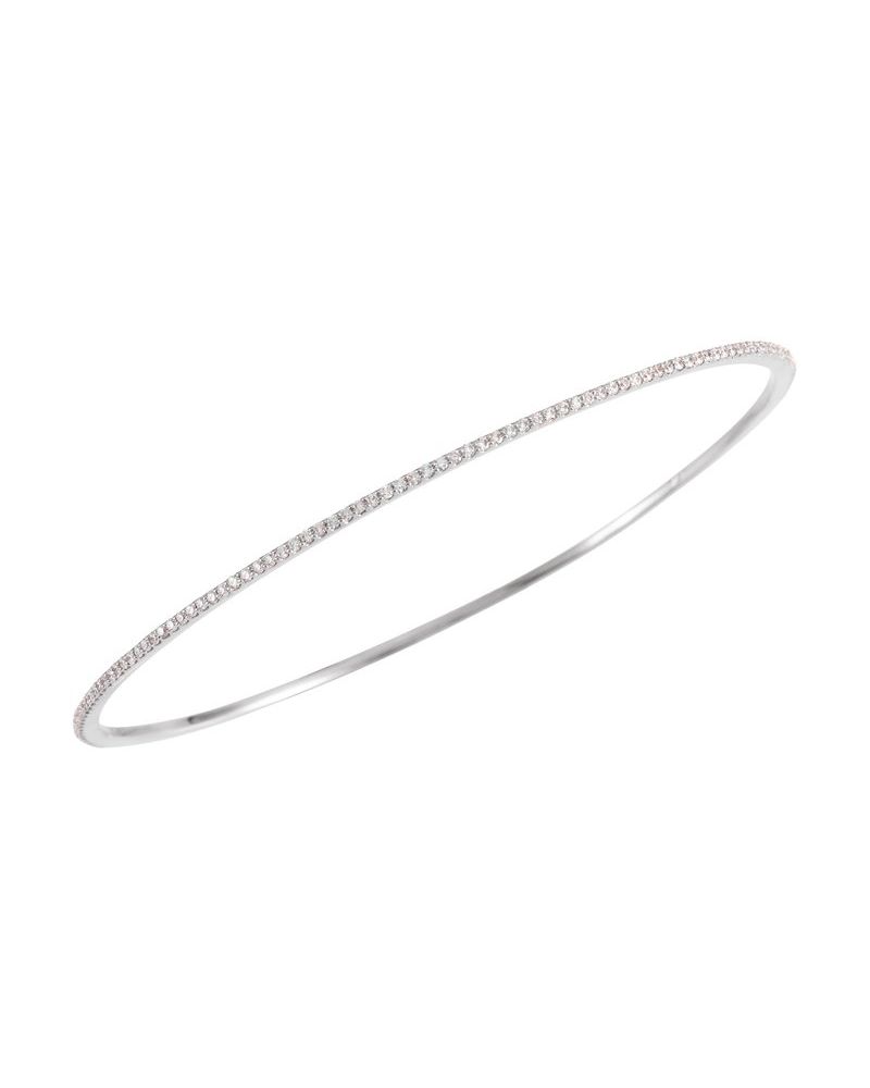 Bracelete Rígido Cravejado em Ouro 14k com Diamantes de Laboratório – Modelo 3