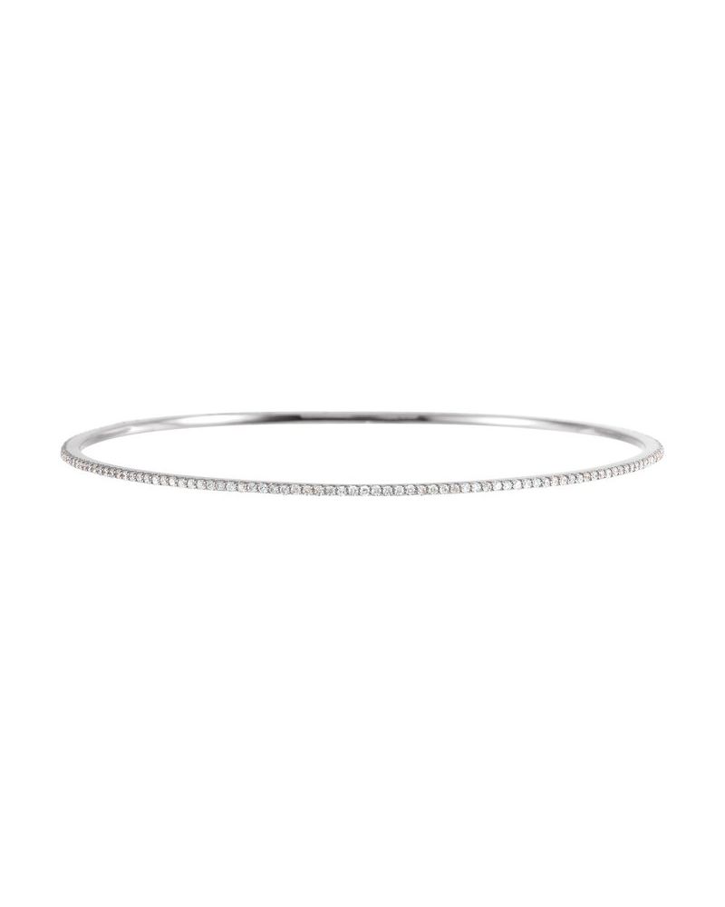 Bracelete Rígido Cravejado em Ouro 14k com Diamantes Naturais – Modelo 4