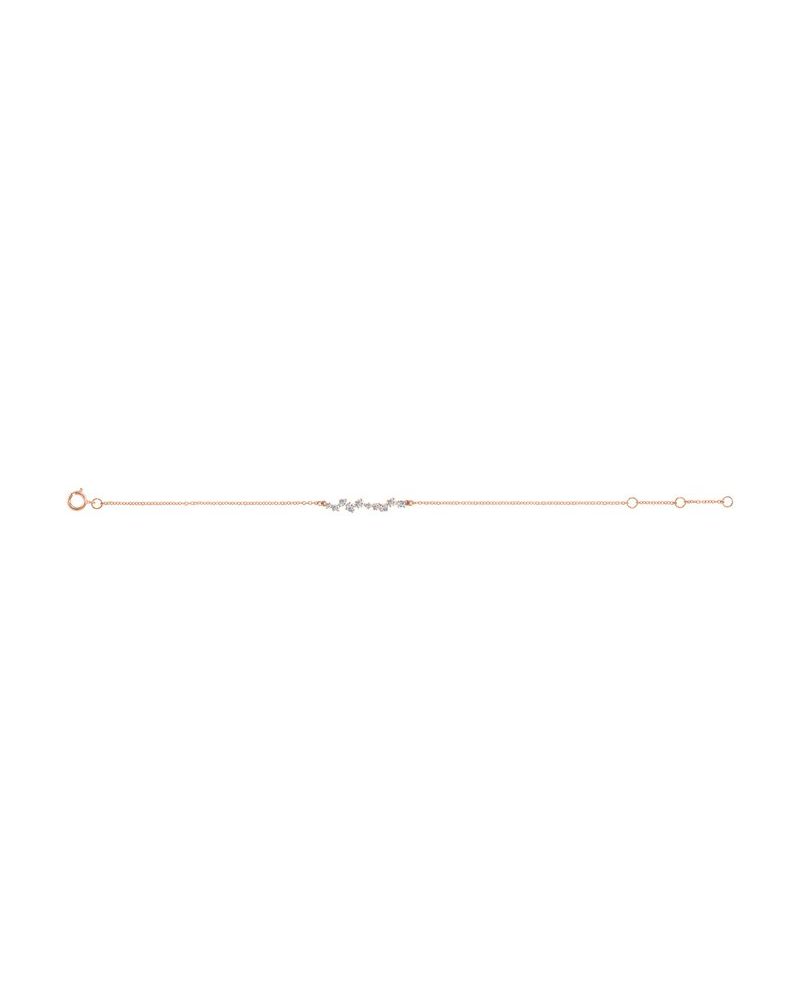 Pulseira Barra Cravejada em Ouro 14k com Diamantes Naturais