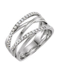 Anel Entrelaçado em Ouro 14k com Diamantes Naturais – Modelo 28