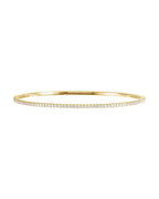 Bracelete Rígido Cravejado em Ouro 14k com Diamantes de Laboratório – Modelo 3