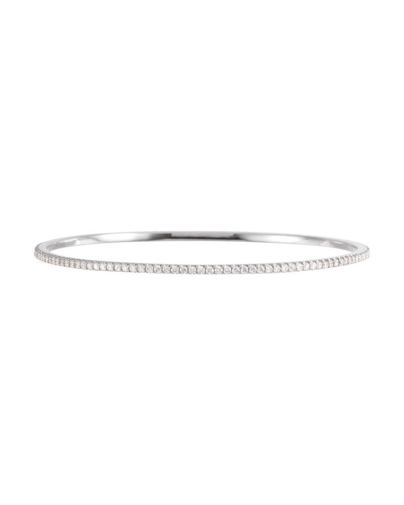 Bracelete Rígido Cravejado em Ouro 14k com Diamantes de Laboratório – Modelo 3