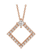 Colar Geométrico Cravejado em Ouro 14k com Diamantes Naturais