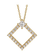 Colar Geométrico Cravejado em Ouro 14k com Diamantes Naturais
