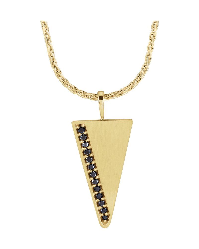 Colar Triângulo em Ouro 14k com Diamantes Naturais – Modelo 3