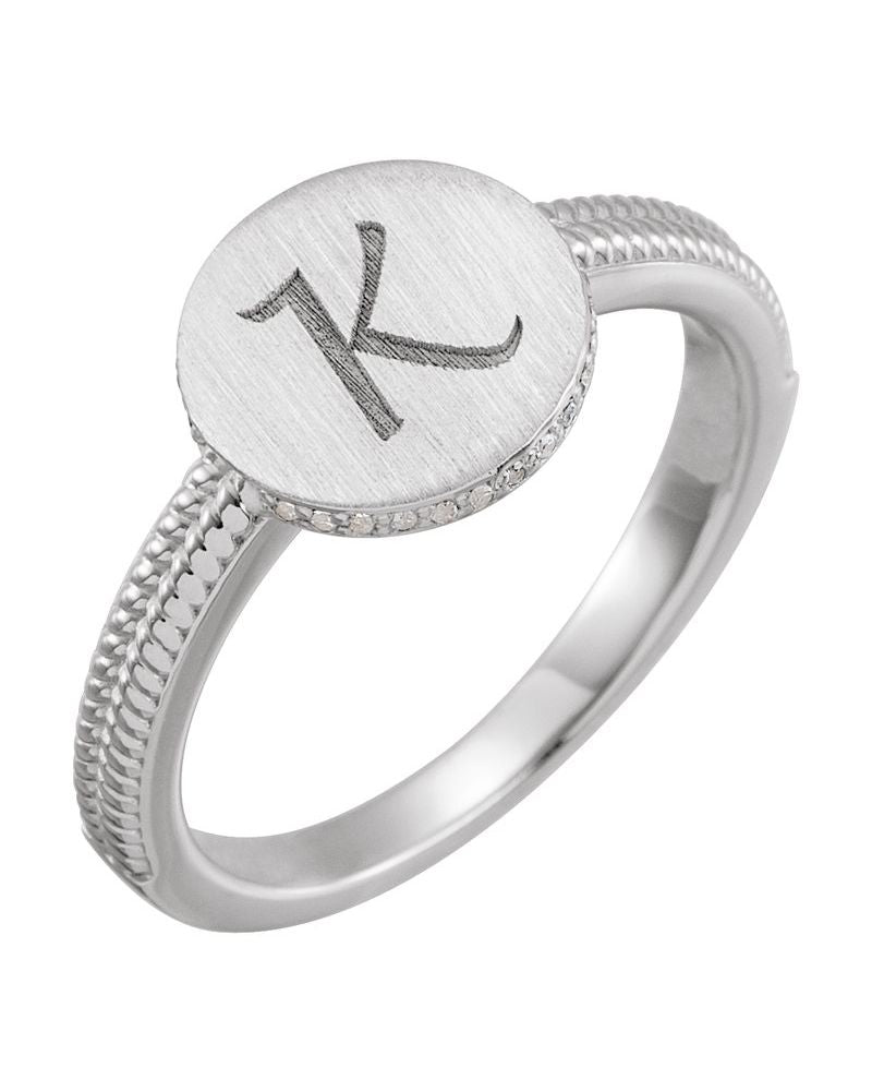 Anel Redondo Chevalier em Ouro 14k com Diamantes Naturais – Modelo 2