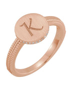 Anel Redondo Chevalier em Ouro 14k com Diamantes Naturais – Modelo 2