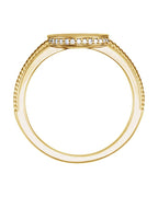 Anel Redondo Chevalier em Ouro 14k com Diamantes Naturais – Modelo 2