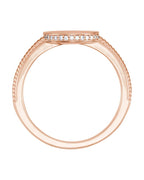 Anel Redondo Chevalier em Ouro 14k com Diamantes Naturais – Modelo 2