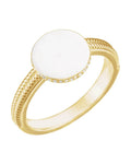 Anel Redondo Chevalier em Ouro 14k com Diamantes Naturais – Modelo 2