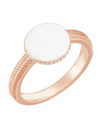 Anel Redondo Chevalier em Ouro 14k com Diamantes Naturais – Modelo 2