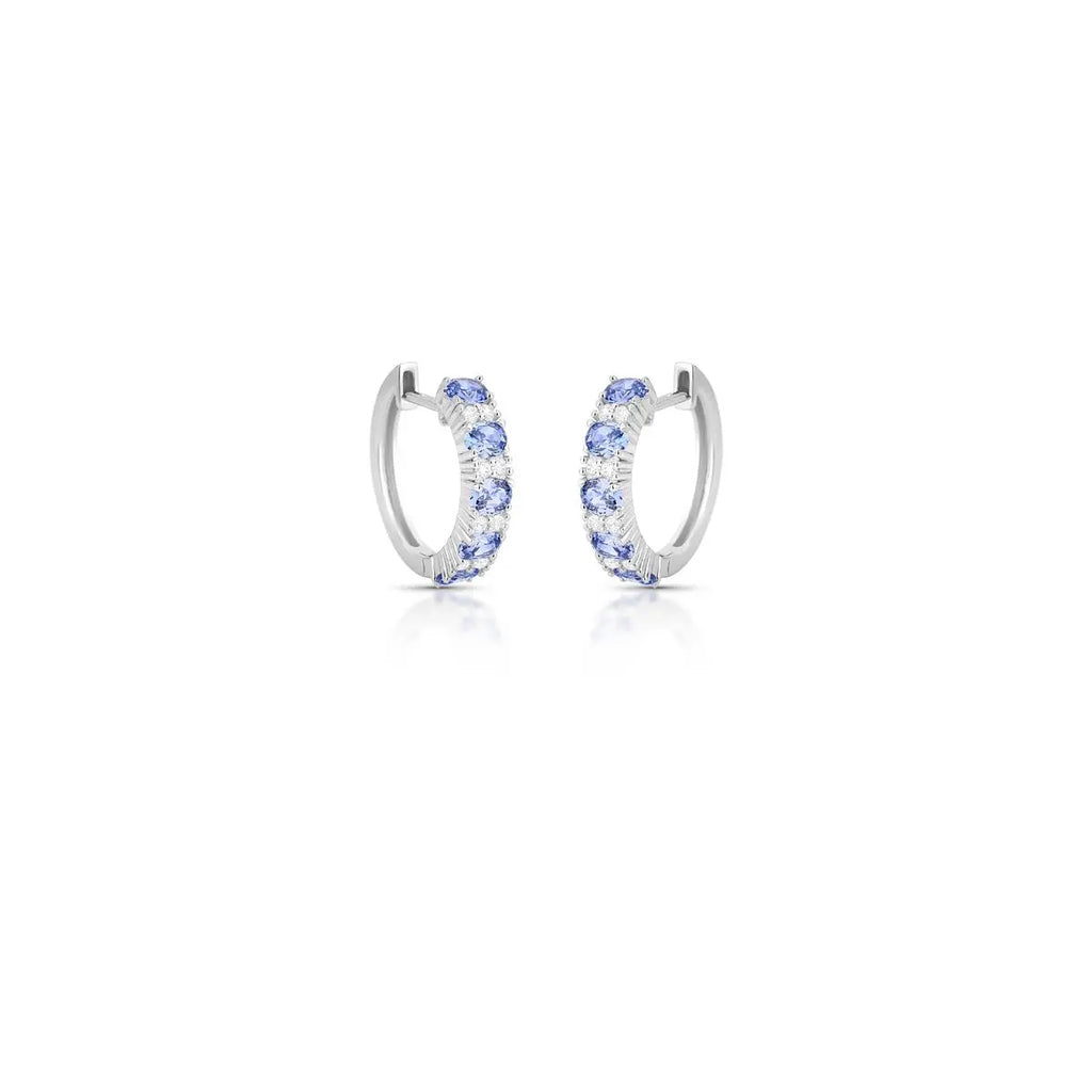 Argola de Prata 925 com Cristais e Zircônias Intercalados