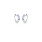 Argola de Prata 925 com Cristais e Zircônias Intercalados