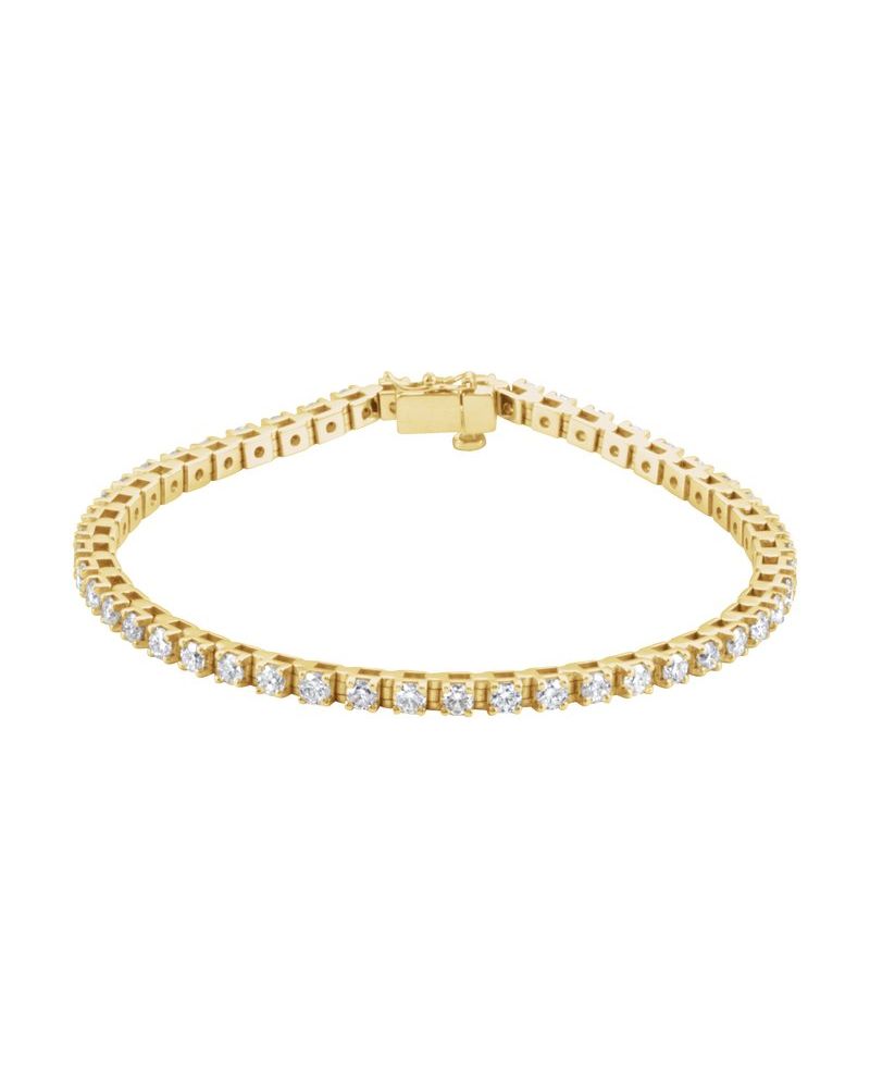 Pulseira Riviera em Ouro 14k com Diamantes Naturais – Modelo 24